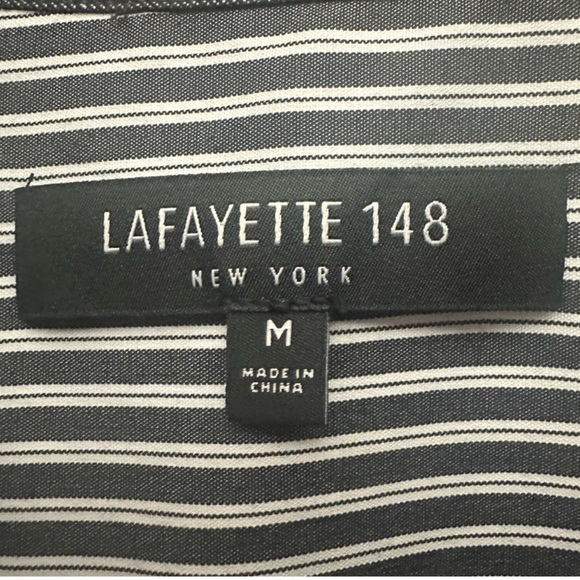 🦃 Lafayette 148 Striped Button Up Shirt - Picture 4 of 6
